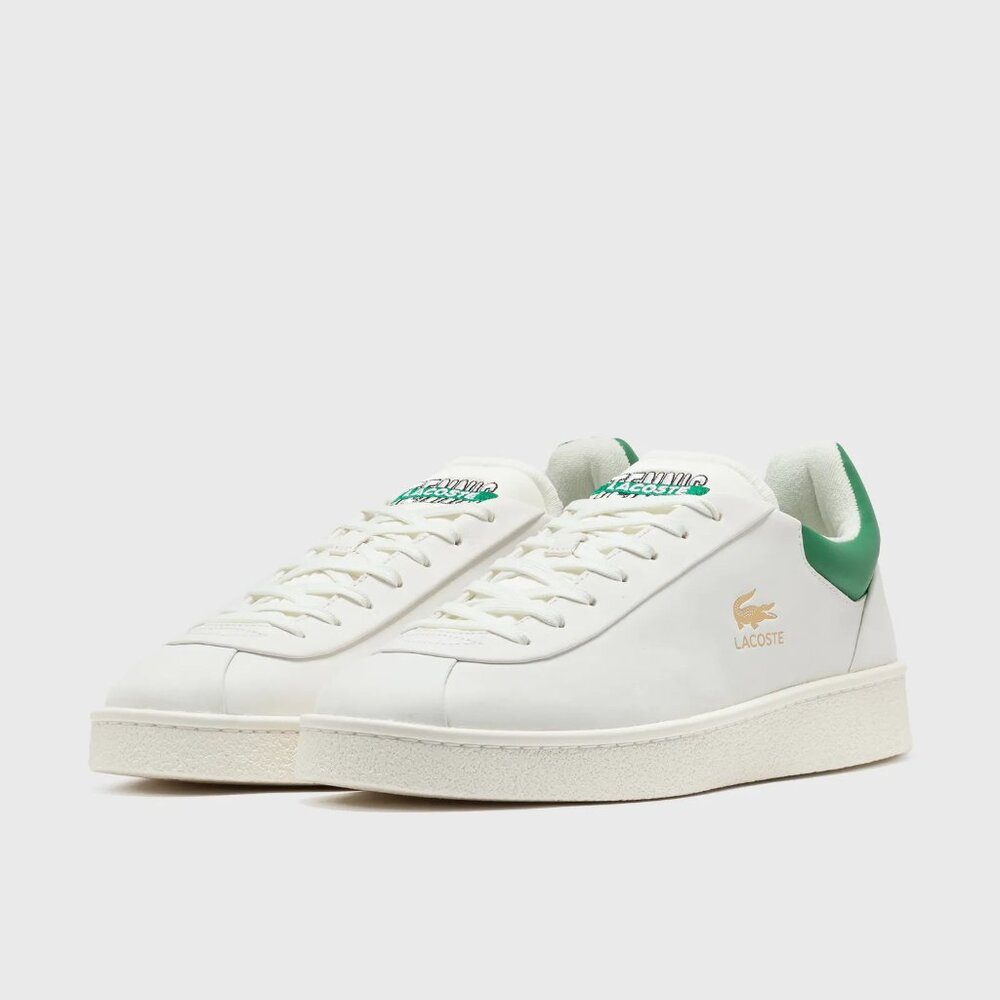Lacoste Baseshot Premium Leather Trainers | White | Brand New With Tags
